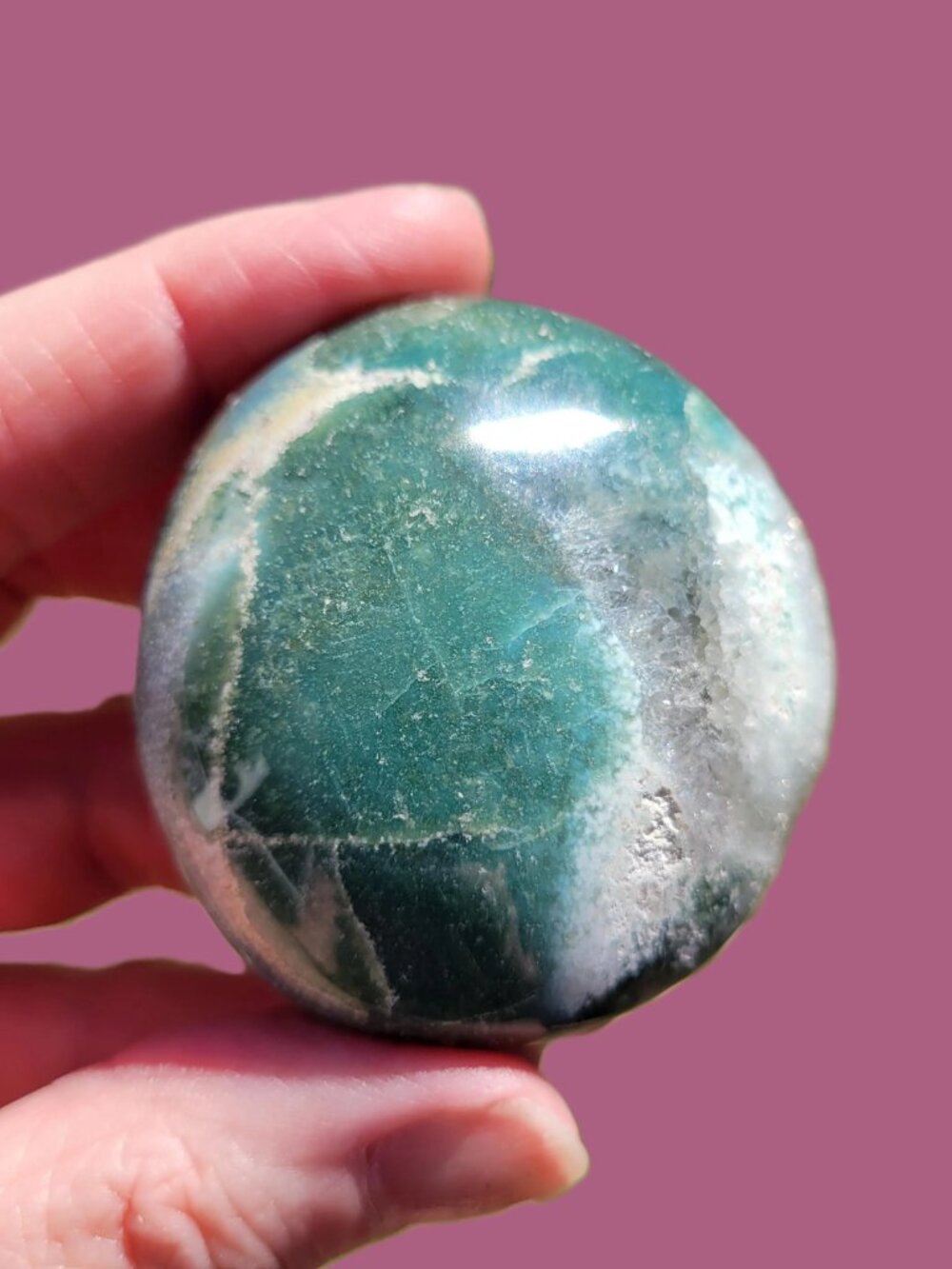 Ocean Jasper Palm Stone (OJ153)